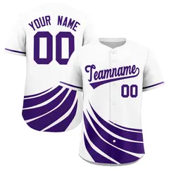 White Purple Graffiti Wind Mark Baseball Jersey