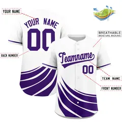 White Purple Graffiti Wind Mark Baseball Jersey 2