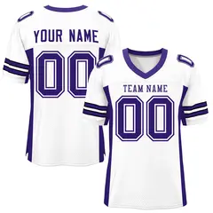 White Purple Insert Color Mesh Authentic Football Jersey 1