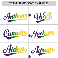 White Purple Kelly Green Gold Gradient Mardi Gras Baseball Jersey 4
