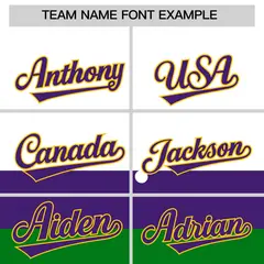 White Purple Kelly Green Gold Mardi Gras Baseball Jersey 4