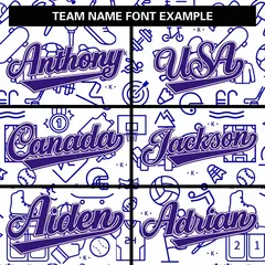 White Purple Line Graffiti Raglan Varsity Letterman Jacket 5