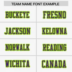 White Purple-Neon Green Raglan Side Pattern Football Jersey 3