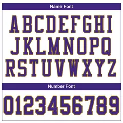 White Purple-Old Gold Classic Mesh Authentic Football Jersey 3