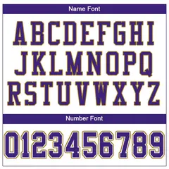 White Purple-Old Gold Classic Mesh Authentic Football Jersey 3