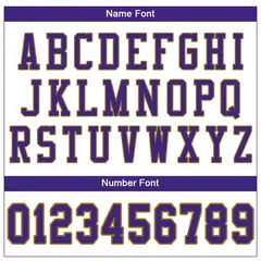 White Purple-Old Gold Classic Mesh Authentic Football Jersey 3