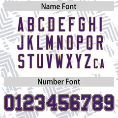 White Purple-Old Gold Graffiti Line Football Jersey 4