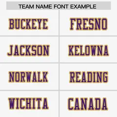 White Purple-Old Gold Raglan Side Pattern Football Jersey 3