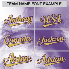 White Purple Old Gold Skeleton Graffiti Baseball Jersey 3