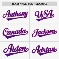White Purple-Pink Stripe Raglan Two-Button Softball Jersey 3