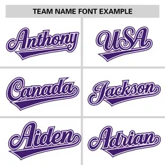 White Purple Pinstripe Raglan Sleeves Baseball Jersey 3