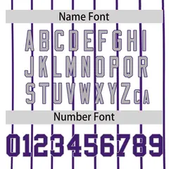 White Purple Pinstripe Two-tone Side Baseball Jersey 4