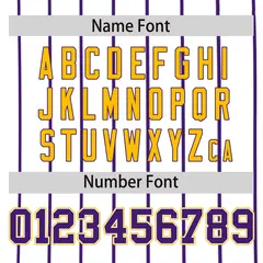 White Purple Pinstripe Two-tone Side Baseball Jersey 4