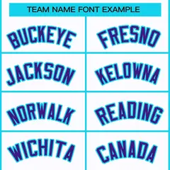 White Purple-Powder Blue Classic Hockey Jersey 3