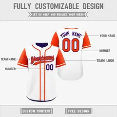 White Purple Reversible Raglan Baseball Jersey 3