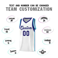 White Purple Sleeve Color Blocking Classic Basketball Jersey 4