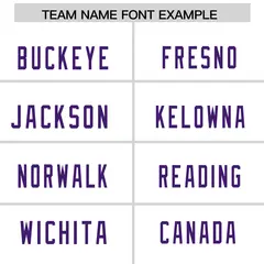 White Purple Square Neckline Football Jersey 3