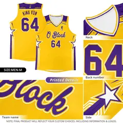White Purple Star Graffiti Sports Basketball Jersey 5
