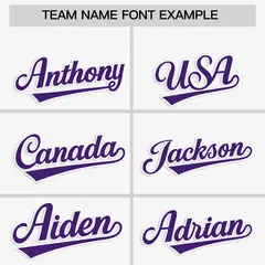 White Purple Star Ribbing Authentic Baseball Jersey 3