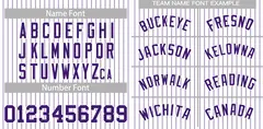 White Purple Stripe Fashion Authentic Baseball Jersey 3