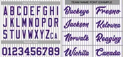 White Purple Stripe Fashion Authentic Baseball Jersey 3