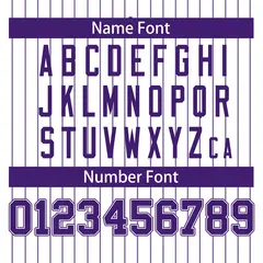 White Purple Stripe Full Button Authentic Baseball Jersey 4