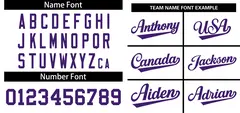 White Purple Stripe Raglan Sleeves Authentic Baseball Jersey 3
