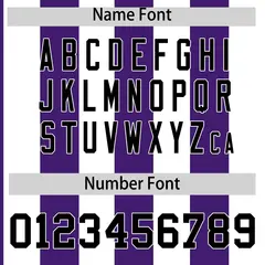 White Purple Stripe Two-Button Softball Jersey 4