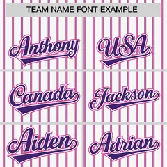 White Purple Tricolor Stripe Fashion Baseball Jersey 3