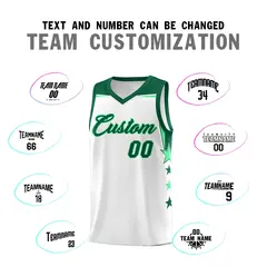 White Purple Two Tone Side Star Color Block Basketball Jersey 4