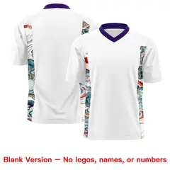 White Purple Ukiyo-e Auspicious Clouds Graffiti Football Jersey 7