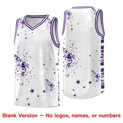 White Purple Vice Burst Graffiti Moisture-Wicking Basketball Jersey 6