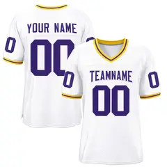 White Purple-White Classic Style Authentic Football Jersey