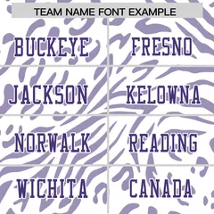 White Purple-White Zebra Stripes Authentic Football Jersey 3
