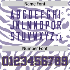 White Purple-White Zebra Stripes Authentic Football Jersey 4