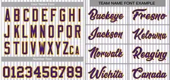 White Purple-Yellow Stripe Authentic Fashion Baseball Jersey 3