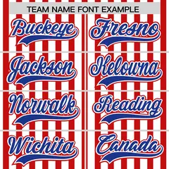 White Red American Flag Graffiti Pattern Baseball Jersey 3