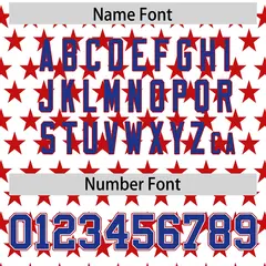 White Red American Flag Graffiti Pattern Baseball Jersey 4
