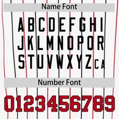 White Red and Black Bi-Color Striped Baseball Jersey 4