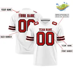 White Red-Black Classic Authentic Football Jersey 2