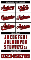 White Red-Black Classic Basketball Jersey 3