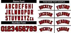 White Red-Black Classic Two-Button Softball Jersey 3