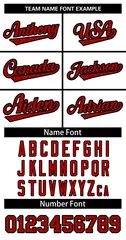 White Red-Black Classic Two-Button Softball Jersey 3