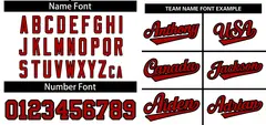 White Red-Black Classic Two-Button Softball Jersey 3