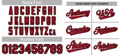 White Red-Black Raglan Sleeves Authentic Baseball Jersey 3