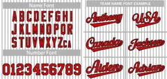 White Red Black Stripe Fashion Authentic Baseball Jersey 3