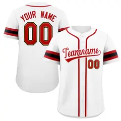 White Red Classic Authentic Baseball Jersey