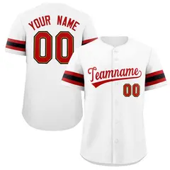 White Red Classic Authentic Baseball Jersey