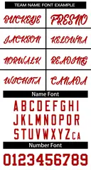 White Red Classic Team Basketball Jersey 3