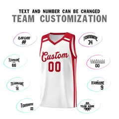 White Red Color Charge Series Basketball Jersey 4